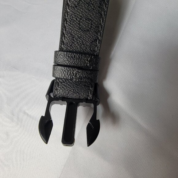 Guess Monogram Fanny Pack Waist Bag Gray 11"x6" Silver Tone Hardware - Picture 7 of 12